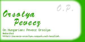 orsolya pevecz business card